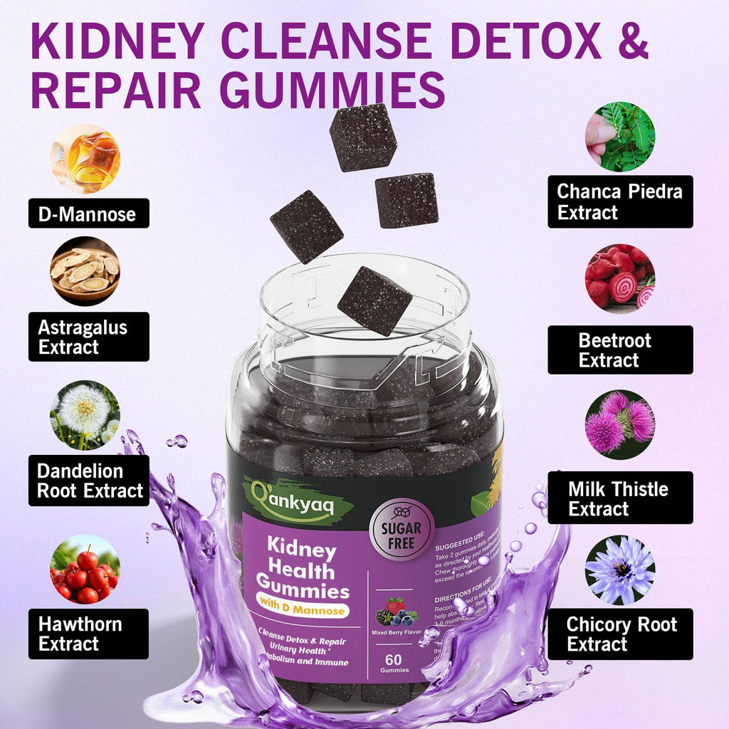 q'ankyaq kidney-support gummies for the adult cupboard — Kidney cleanse detox repair gummies — q'ankyaq