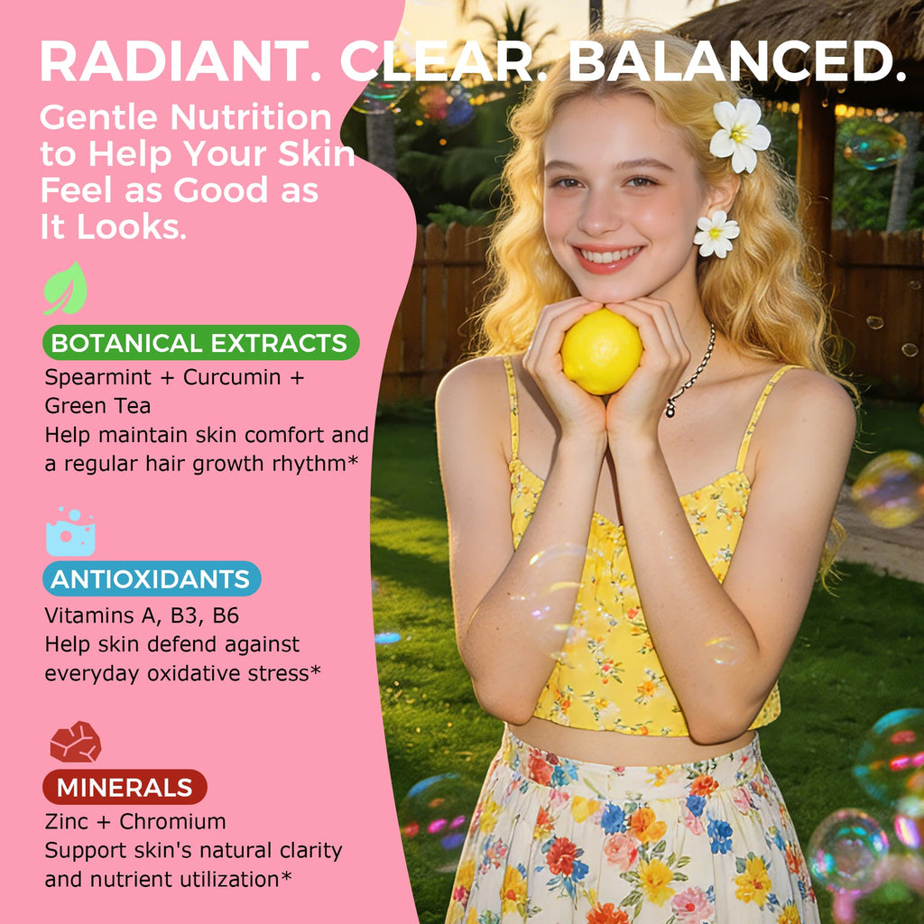 q'ankyaq spearmint complexion gummies for teens and women — Pure Complexion to help skin — q'ankyaq