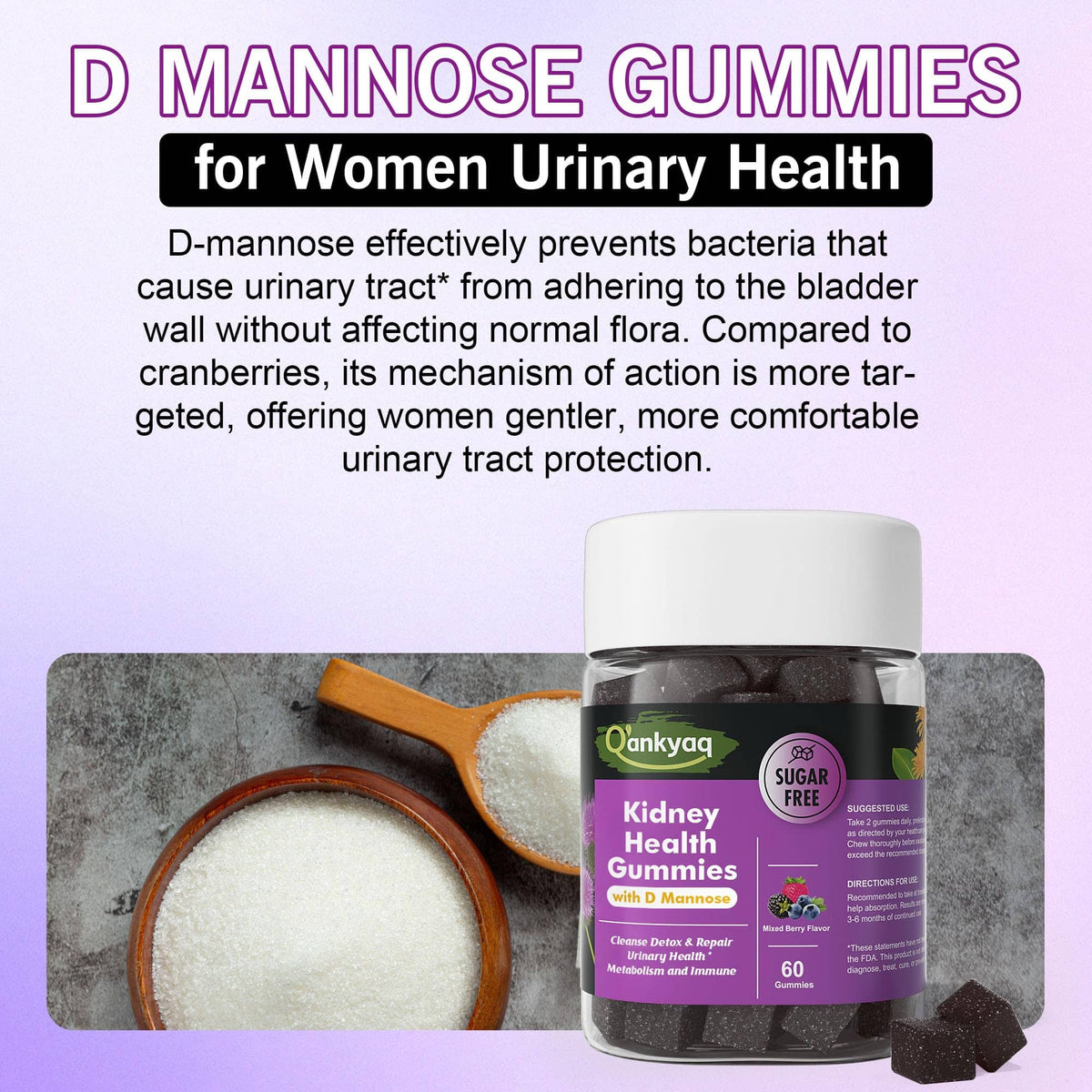 q'ankyaq kidney-support gummies for the adult cupboard — d mannose gummies — q'ankyaq