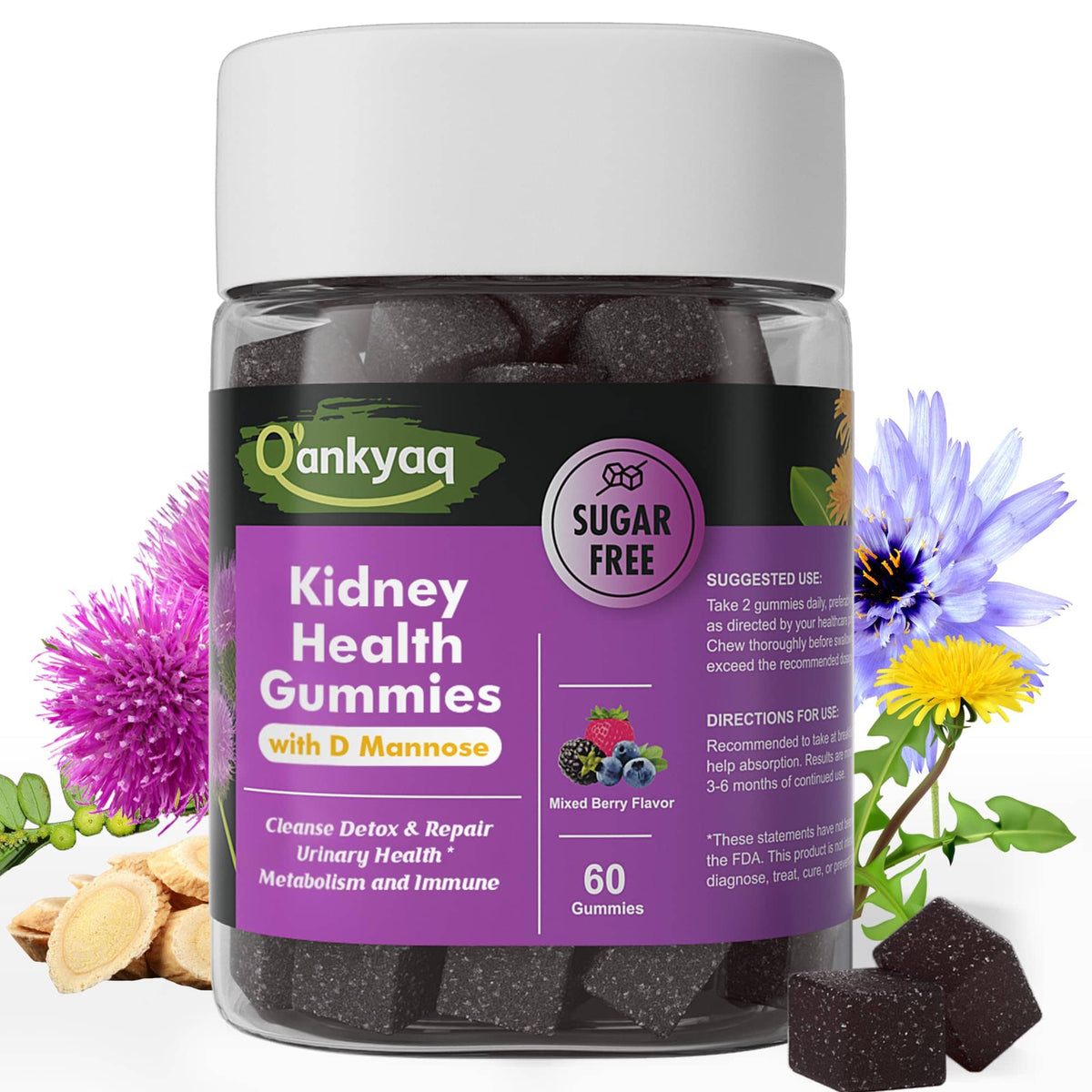 q'ankyaq kidney-support gummies for the adult cupboard — kidney health gummies — q'ankyaq