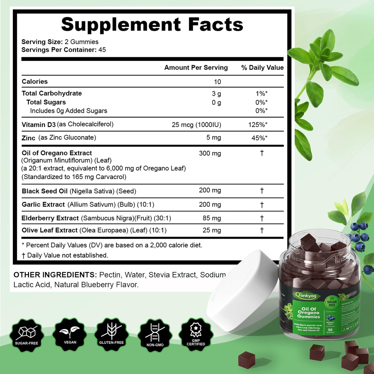 q'ankyaq oregano and black seed gummies for the family shelf — oil of oregano with black seed — q'ankyaq